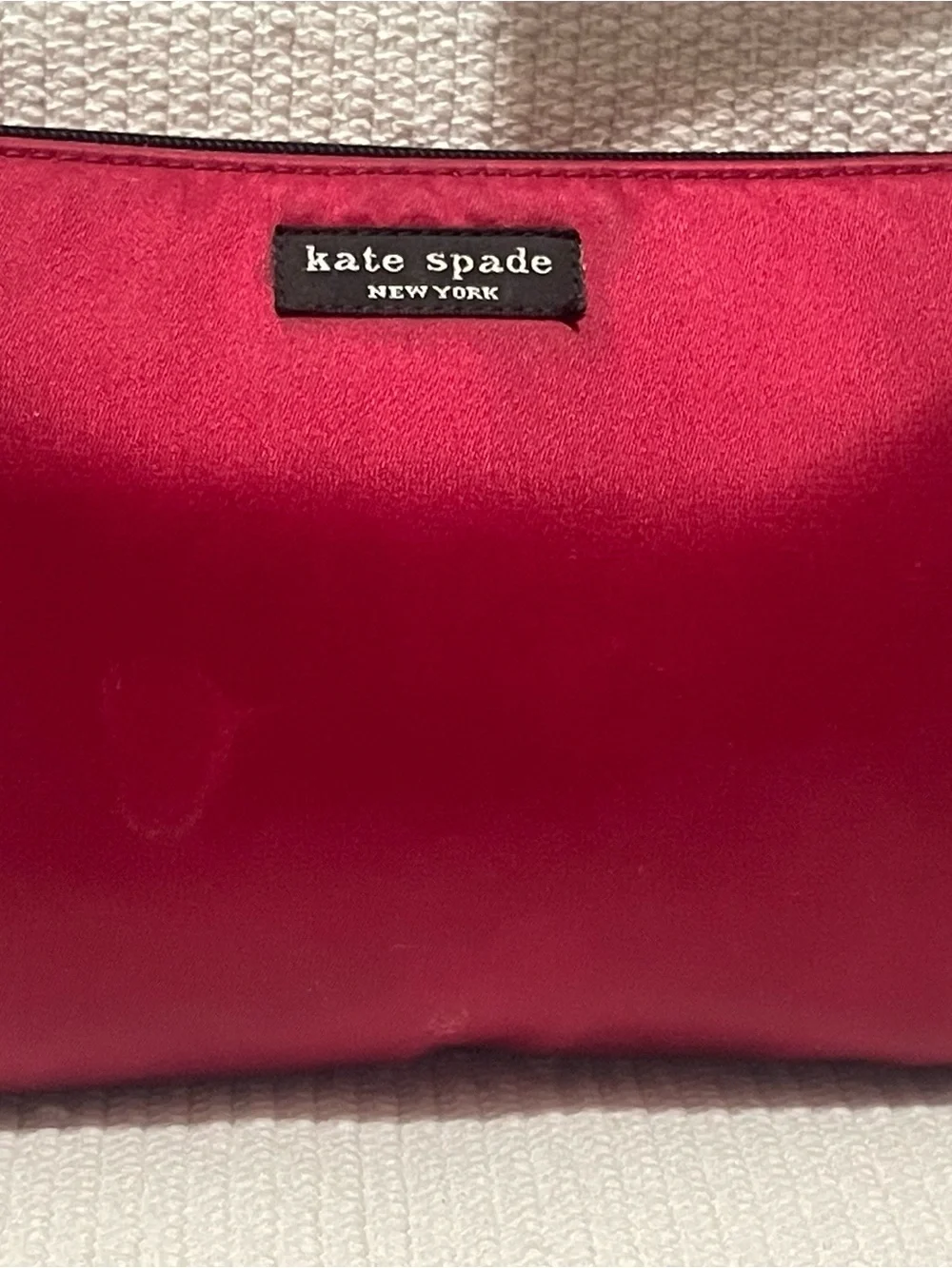 kate spade Red Nylon Cosmetic Pouch